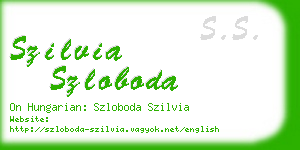 szilvia szloboda business card